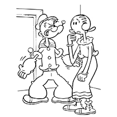 coloring pages of popeye by evelyn – Free Printables